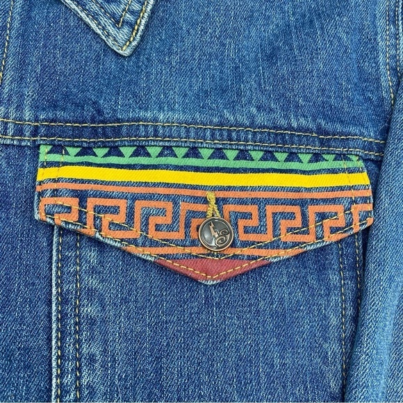 Disney Parks 25th Anniversary Hercules Embroidered Denim Jean Jacket - XL - Picture 7 of 16